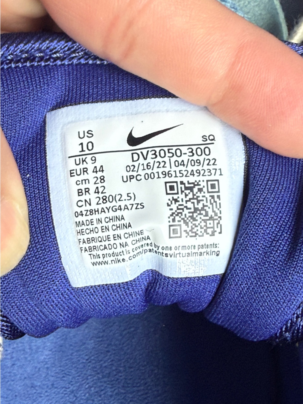 2022 Nike Air Max 1 Dirty Denim Mineral Slate Blue Men's Size 10 - Picture 9 of 9